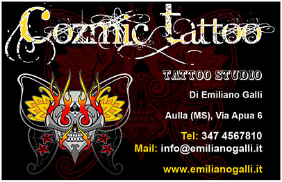 Cozmic Tattoo Tattoo Studio Biglietto Da Visita